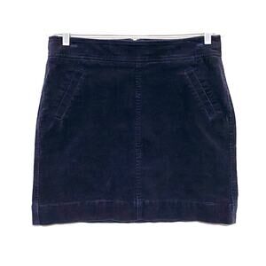 Loft Purple Corduroy Mini Skirt 4 Exposed Back Zipper Preppy Classic Casual Y2K